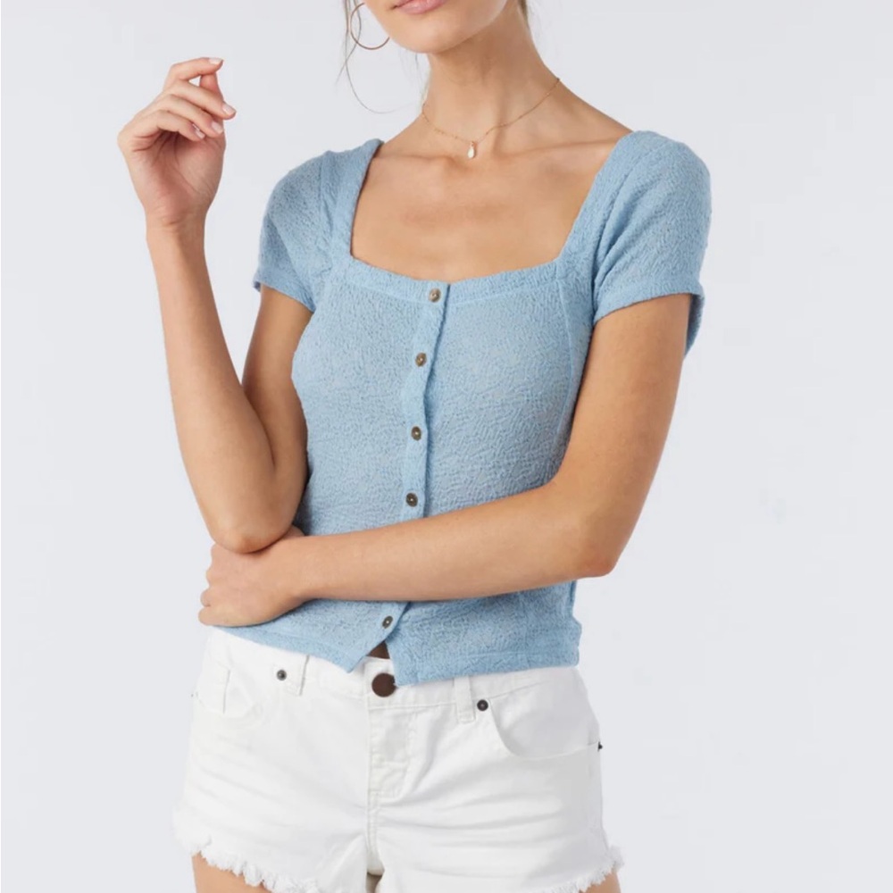 Women's O’Neill Light Blue Jackey Button-Up Top